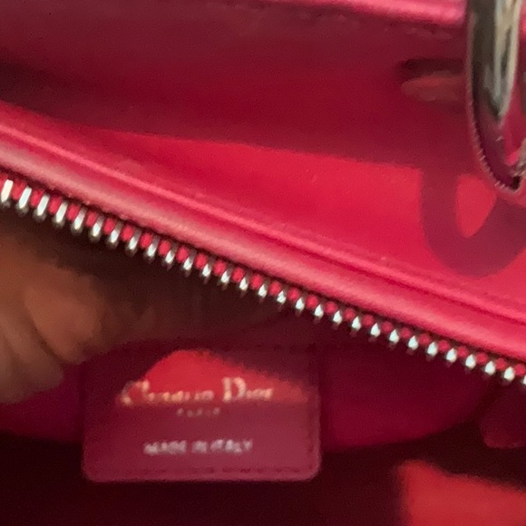 CHRISTIAN DIOR Raffia Tweed Medium Lady Dior Pink Beige - Picture 6 of 16